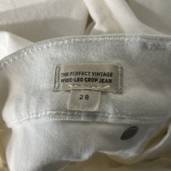 Madewell Jeans Womens Sz 28 White Perfect Vintage Wide Leg Crop Denim - Picture 7 of 13
